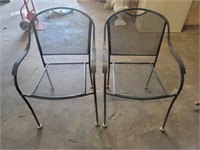 Black Mesh Stackable Chairs