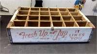 Vintage 24 Bottle 7-Up Wood Crate