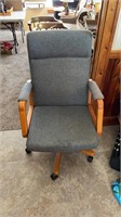Gray colored rolling office chair
