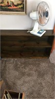 Heavy duty wooden book shelf with oscillating fan