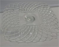 L E SMITH GLASS CKE STAND. 6"H X 11-1/2 SQUARE