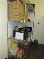 Two Large Wire Storage Racks: Including Contents