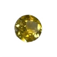 Natural 0.69ct Round Cut Yellow Citrine Gemstone