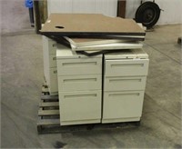 (4) File Cabinets With (5) Desk Tops, Approx.