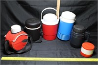 Lot of 6 Coolers and Thermos