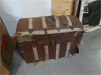Antique Wood Steamer Trunk Chest  - As Is