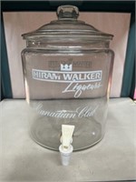 Hiram Walker Glass liquor dispenser