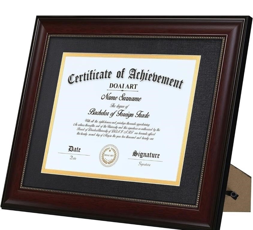 8.5 x 11 Diploma Frame Classic Mahogany Display