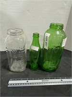 Water bottle, juice, bottle, and measuring bottle