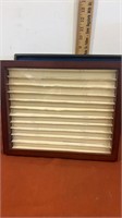 Approximately 8” x 10” display box with stand and