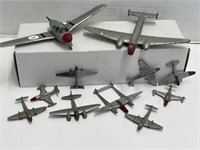 Vintage Metal Toy Airplanes - Some Dinky Toys