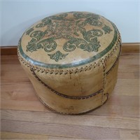 Handcrafted Leather Moroccan Pouf/Ottoman