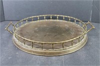 Brass Bamboo Formed Serving Tray