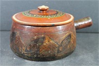 Antique Mexican Bean Pot with Lid