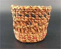Small cedar bark basket, 2.25" tall x 2.75" diamet