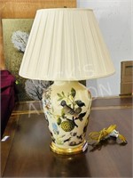 glass bird theme table lamp - 26" h