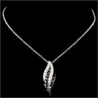 Fancy Diamond Pendant in 14K White Gold - 0.89ctw