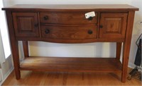 Broyhill Continental Oak curved front two drawer