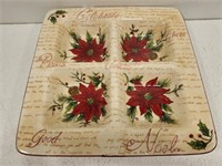 Noel Theme Hand Painted Servinf Tray See Desc