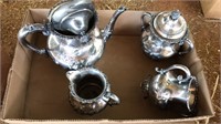 4 PC. SILVERPLATE TEA SET