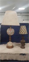 (2) Accent Table Lamps (29" & 19" Tall)