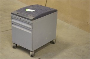 File Cabinet Rolling Seat Approx 15"x22"x22"