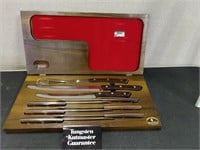 Utica Tungsten Cutlery w Walnut Case