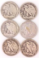 Coin 6 Walking Liberty Half Dollars Key Dates!