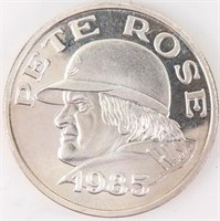 Coin Pete Rose 1985 Silver Round