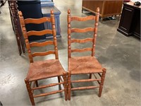 Two ladder back chairs