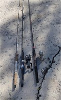 THREE RODS AND REELS