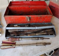 RED TOOL BOX AND TOOLS