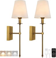 $90  YESIE Battery Operated Wall Sconce Set of Two