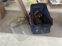 Tool bag w/ tools, grinding shield