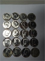 Roll of 20 1964-D Kennedy Half Dollars Unc