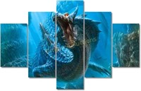 Dragon Canvas Art  5 Pieces  60x40