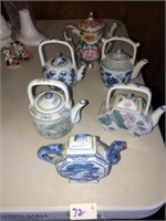 (6) Small Oriental Teapots