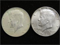 1965 & 1966 KENNEDY HALF DOLLAR 40%