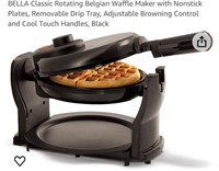 BELLA Classic Rotating Belgian Waffle Maker