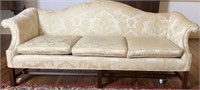 Antique Reupholstered Rolled Arm 3 Seated Couch
