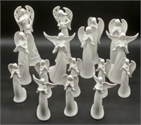 (RL) Ceramic angels approximately 10" tallest.