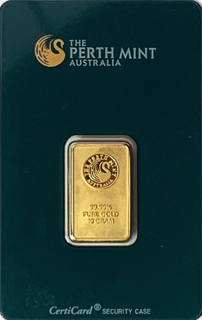 10g Perth Mint 99.99 Gold Bullion Bar