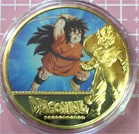 Dragon Ball Z super 24K gold-plated coin