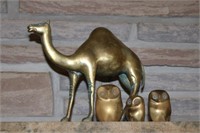 Brass Camel from Egypt & 3 Owls