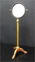 Antique E. Rogers Paris Brass Standing Mirror
