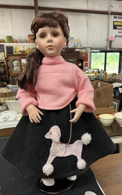24 “ Doll w’ Poodle Dress
