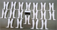 18 Pairs of Plaster Legs/Feet (Doll or Art