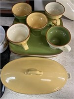 Vietri Dinner Plates with Mugs and Casserole