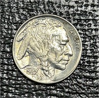 U.S 1937-P Buffalo Nickel  AU/BU