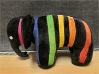 Vintage Multi Colored Elephant Stuffed Animal